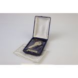 A fully hallmarked sterling silver door key in original presentation box.