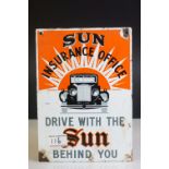 Sun Insurance office enamel sign, 26cms x 18.5cms