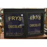 Reproduction ' Fry's Chocolate ' Hanging Wall Display Cabinet, 91cms wide x 61cms high