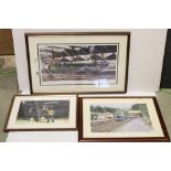 J E Wigston Signed Limited Edition Steam Train Print ' King George VI' no. 189/850, 26cms x 53cms