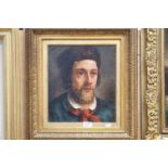 An early 20th century oil on canvas portrait of a bearded man. 33 x 29