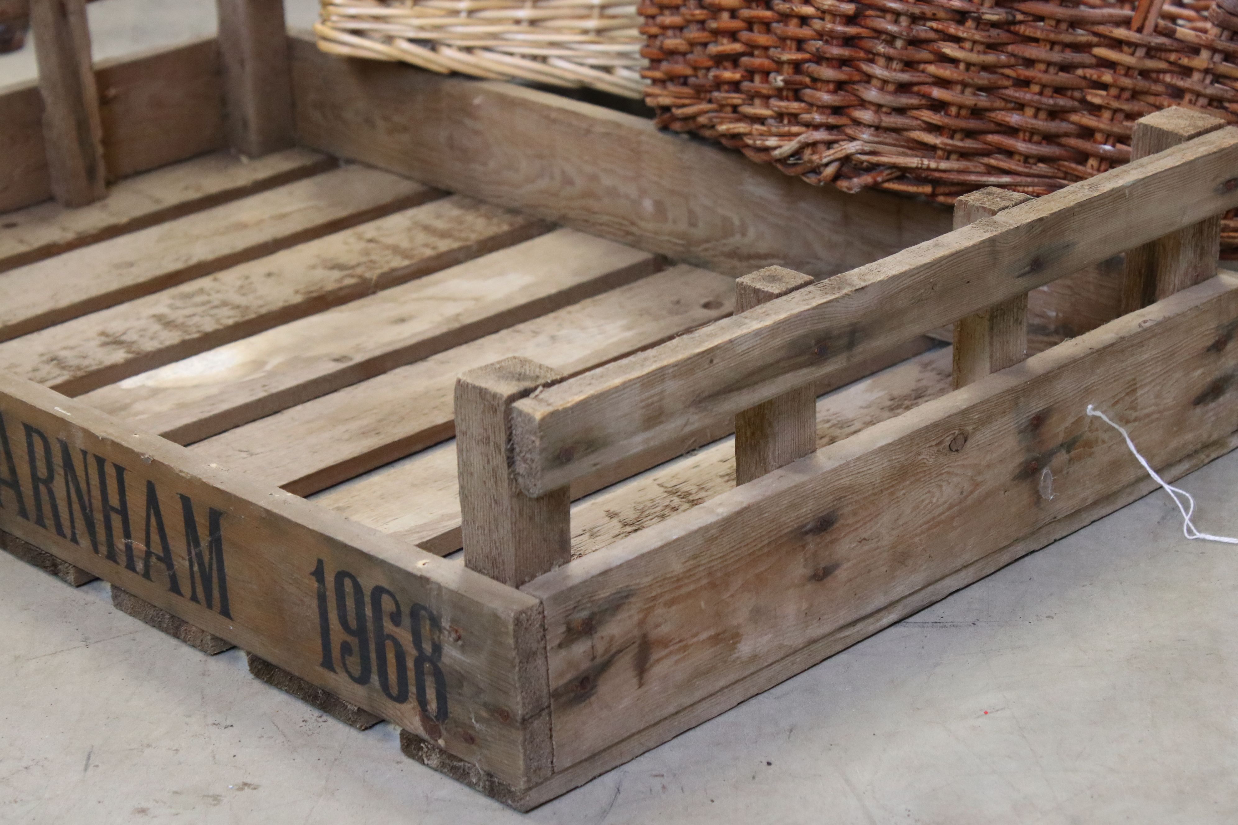 Wooden Apple Tray / Crate marked J Horse Barnham 1968 ' - Image 2 of 3