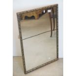 Rowley Gallery Gilt Effect Framed Rectangular Mirror, with label to verso, 81cms x 55cms