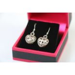 Pair of Silver Heart shaped Earrings