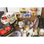 Box of Mixed Collectables to include Worcester, Aynsley, etc plus Burago Ferrari and other Toys,