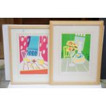 David Chapman Andrews - a pair of limited edition prints ' Summer Holiday ' no. 2/10 and ' The Green