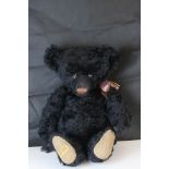 Ltd edn (41/100) Merrythought Mohair Story teddy bear in black, with growler, original tag, vg