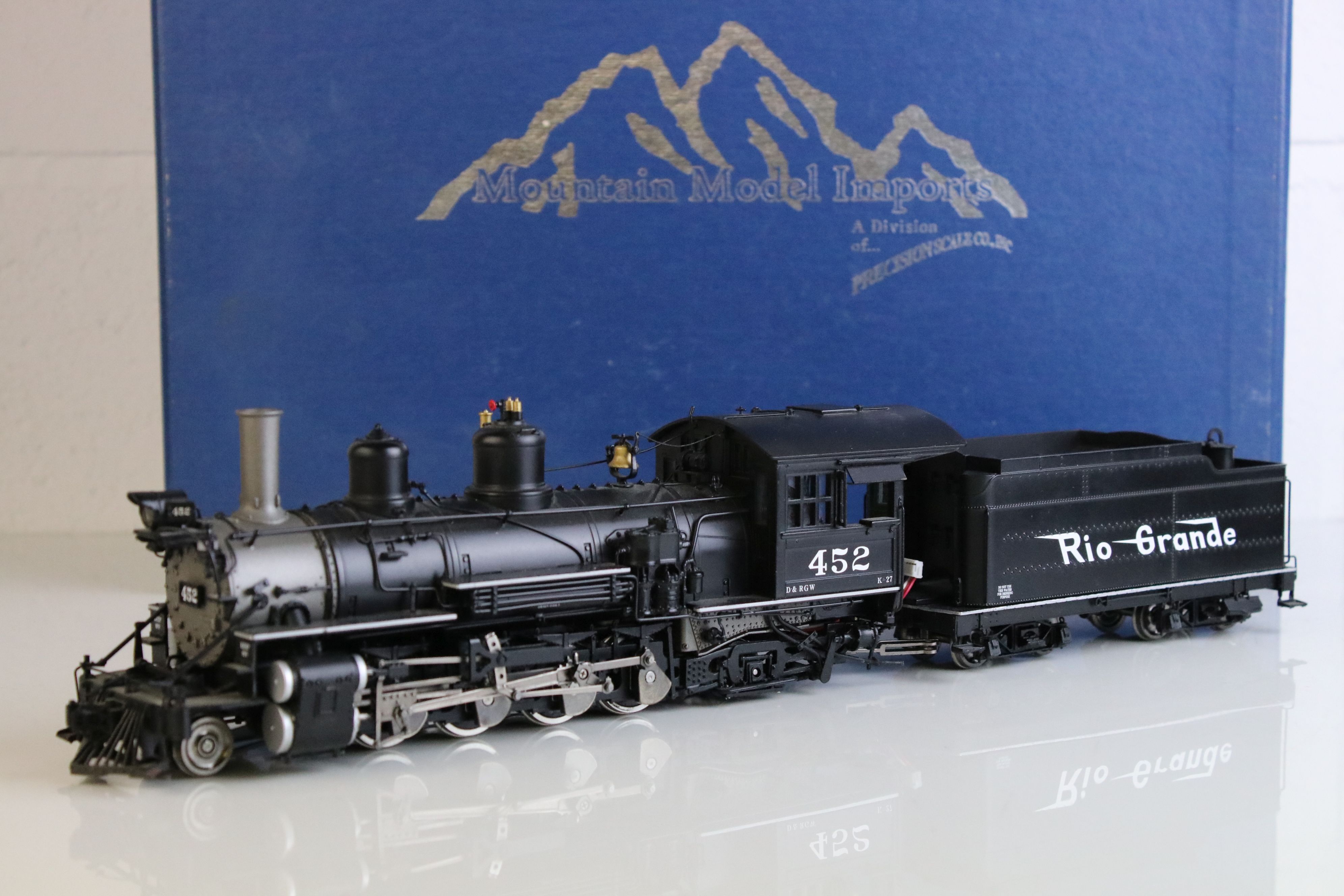 Boxed Mountain Model Imports (Korea) ON3Scale K-27 2-8-2 Factory Painted Road #452 D & RGW