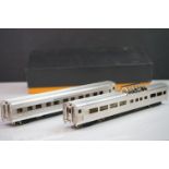 Boxed Nickel Plate HO gauge CZ Vista Dome & CZ Open Section Sleeper set, with unused Microscale