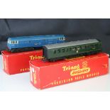 Two boxed Triang OO gauge Diesel locomotives to include R357 AIA-AIA Diesel Electric Loco (box