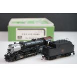 Boxed Overland Models INC HO gauge CB&Q Q-4 2-8-2 5513 Burlington Route brass locomotive & tender