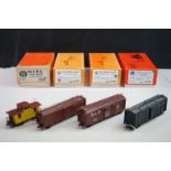 Four boxed Iron Horse by Precision Scale Co brass items of rolling stock to include 3 x