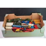 Collection of 32 mid 20th C Dinky diecast models featuring commercial, military, farming and