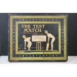 Boxed circa 1930's The Test Match mechanical cricket game, with original box, appears complete but