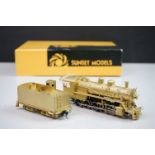 Boxed Sunset Models Inc Prestige Series HO gauge Frisco 2-10-0 Standard brass locomotive & tender