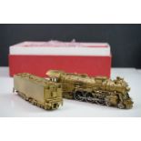 Boxed Key imports HO gauge Santa Fe 3450 4-6-4 MOST MOD brass locomotive & tender made in Korea by