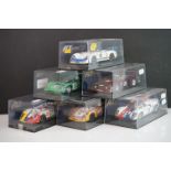 Six cased Fly Models slot cars to include 88121 Porsche 908 Flunder LH A-412, E141 Ford Capri RS