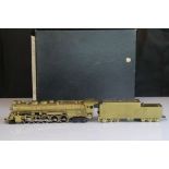 Boxed Hallmark HO gauge ATSF Santa Fe 5000 Series Madam Queen 2-10-4 brass locomotive & tender