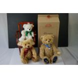 Boxed Steiff Coronation Bear, with certificate, with 2 other Steiff bears to include 081021 Yorkshi
