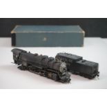 Boxed United Scale Models HO gauge Santa Fe 2-10-2 brass locomotive & tender exclusively for Pacific