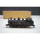 Boxed Toby HO gauge NWSL Baldwin Side Tank 0-8-0T circa 1895 brass locomotive & tender, painted,