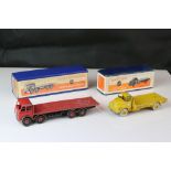 Two boxed Dinky Supertoys diecast models to include 502 Foden Flat Truck in red (heavy playwear) and