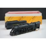 Boxed Sunset Models HO gauge C&O 2-10-2 brass locomotive & tender, painted, made in Korea by