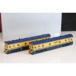 Boxed Hallmark Models HO gauge Santa Fe 1-A & 1-B locomotive built by KMT (Japan), painted livery,