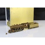 Boxed NorthWest Short Line HO gauge brass CMS&P Prairie Class K-1 2-6-2 with clear vision tender,