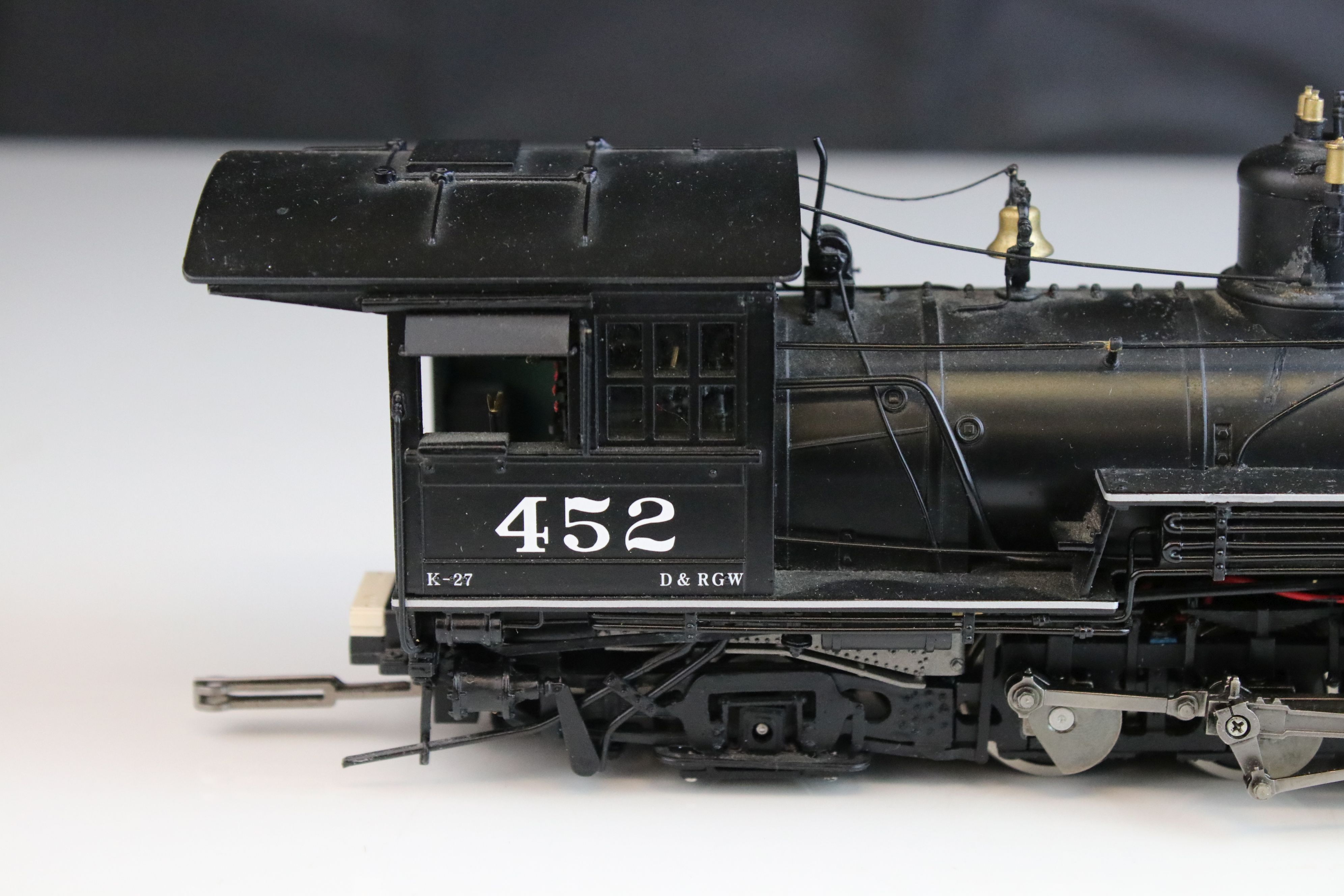 Boxed Mountain Model Imports (Korea) ON3Scale K-27 2-8-2 Factory Painted Road #452 D & RGW - Image 12 of 28