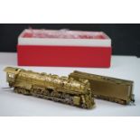 Boxed Key Imports HO gauge 3751 Classic Modern 4-8-4 Elesco Santa Fe brass locomotive & tender, made
