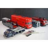 Four diecast / plastic car transporters to various condition to include Corgi Major Ecurie Ecosse