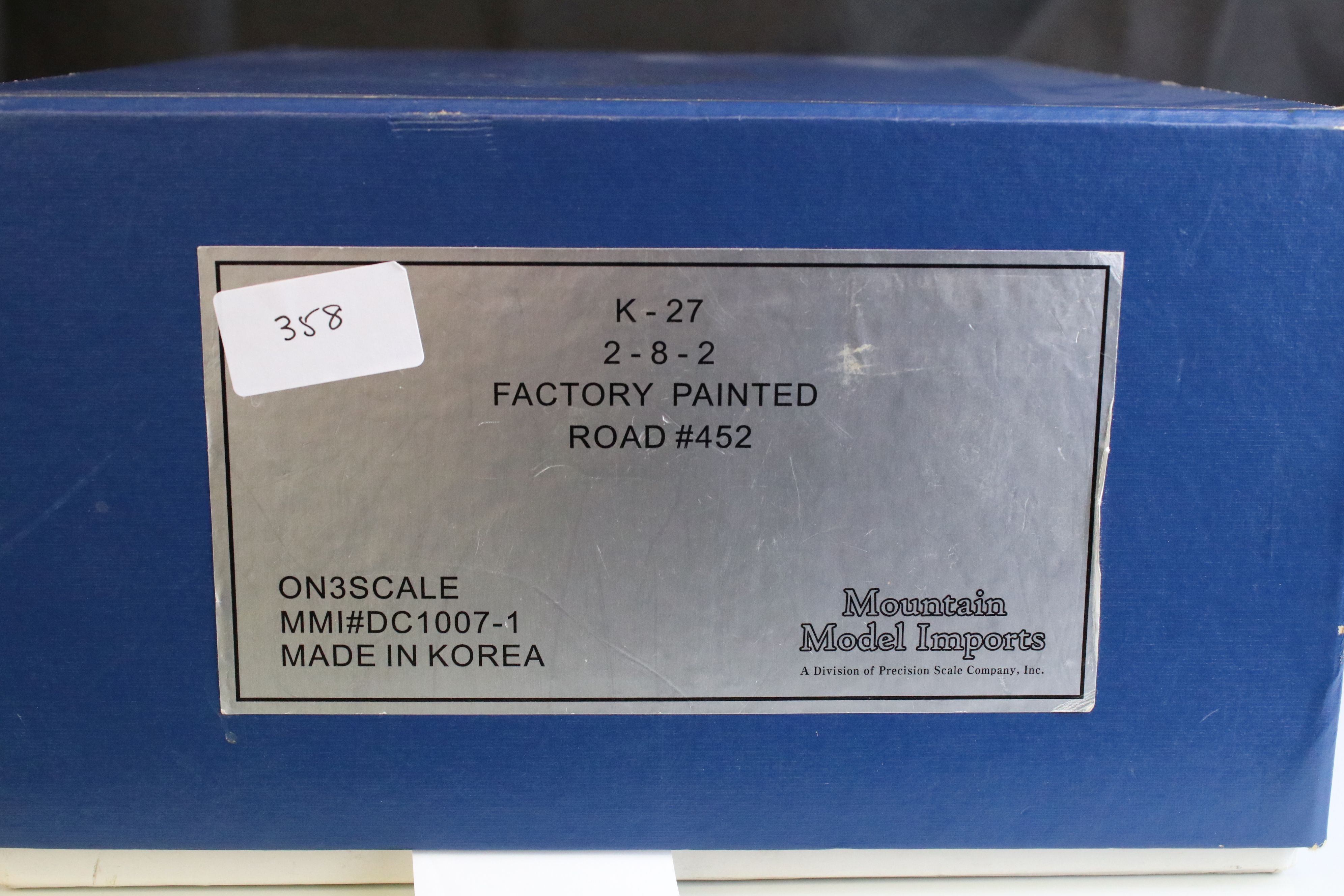 Boxed Mountain Model Imports (Korea) ON3Scale K-27 2-8-2 Factory Painted Road #452 D & RGW - Image 28 of 28