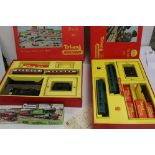 Collection of OO gauge model railway contained with 2 x Triang train set boxes, includes a near