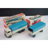 Two boxed Tekno diecast models to include 425 Volvo FB88 (with tin plate cover) and 452 Trailer (