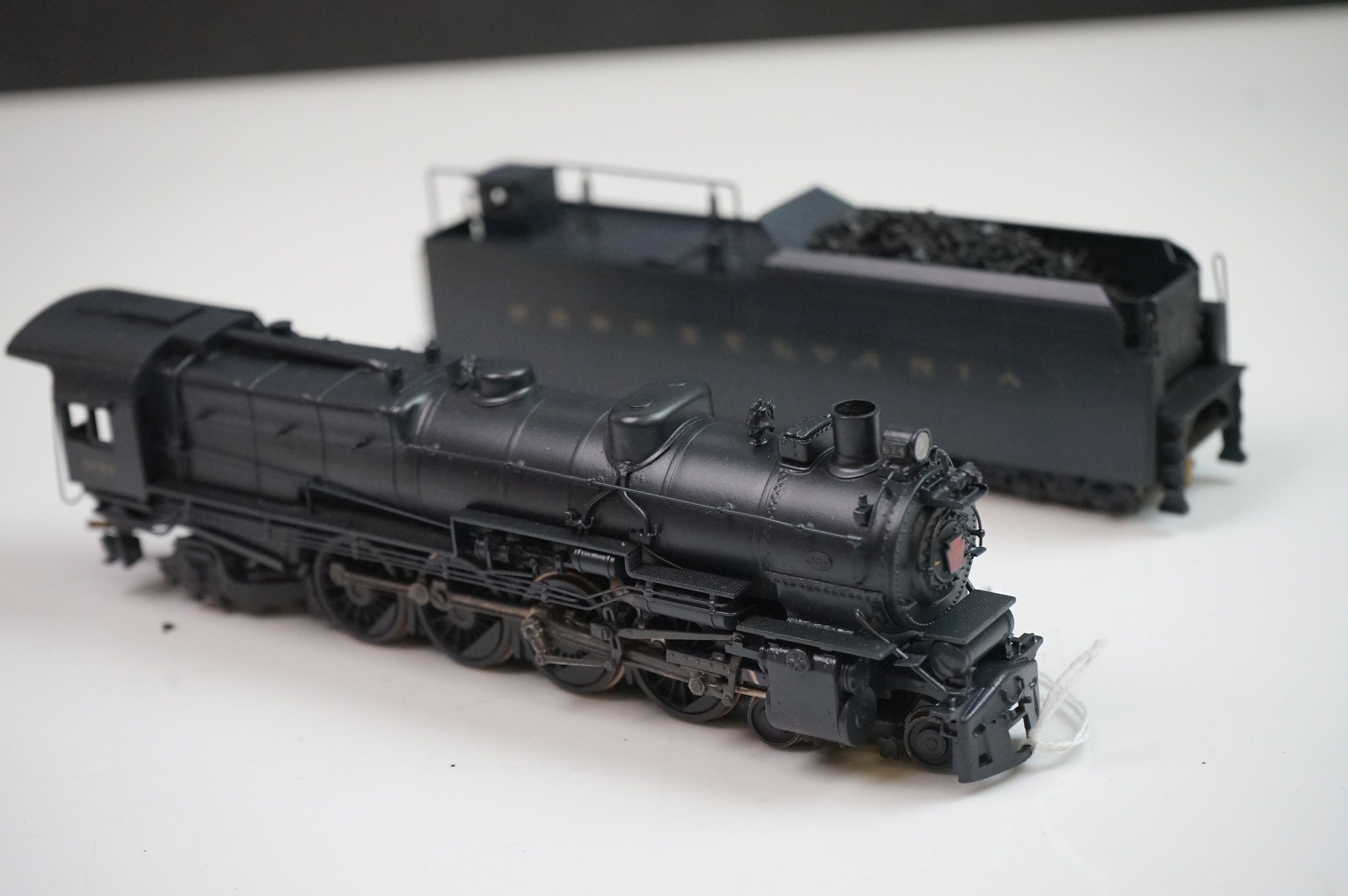 Boxed Westside Models HO gauge Pennsylvania M-1a 4-8-2 brass locomotive & tender made by Katsumi - Image 2 of 13