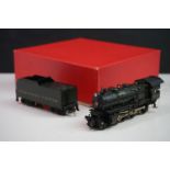 Boxed Westside Model Company HO gauge G5 4-6-0 Long Island brass locomotive & tender with