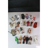 Star Wars - 24 x Playworn original Kenner Star Wars action figures to include Han Solo, Darth Vader,