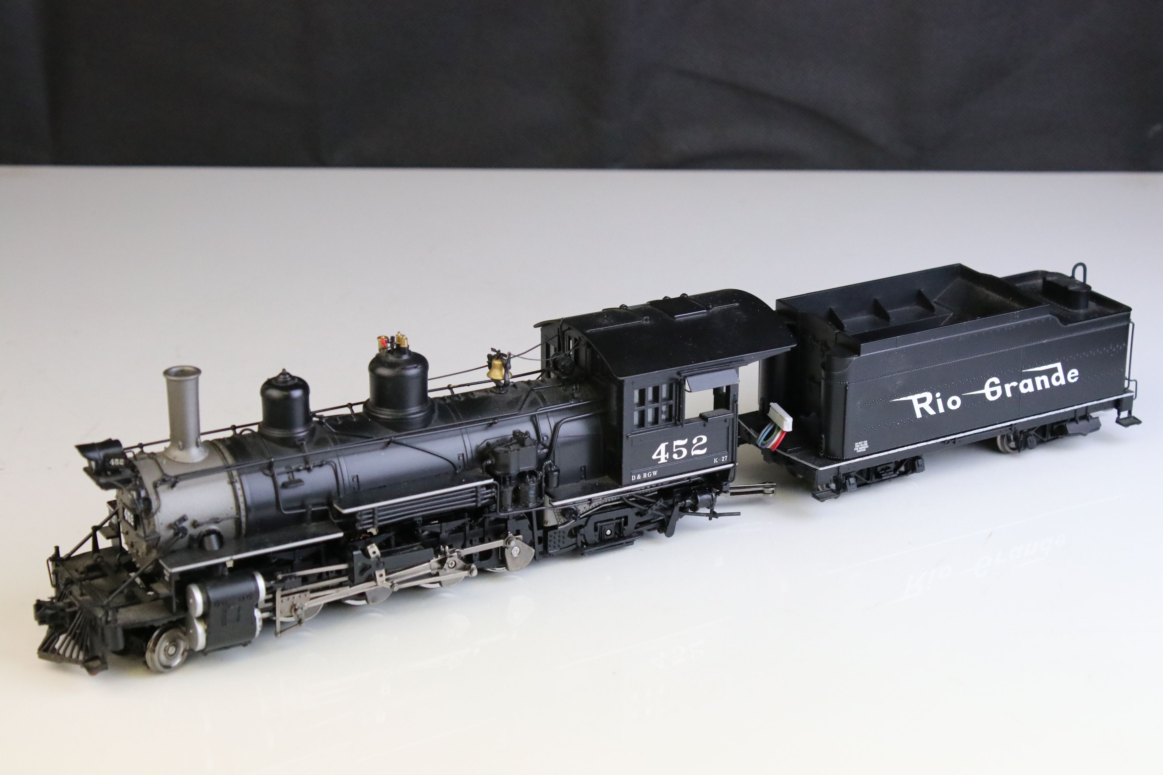 Boxed Mountain Model Imports (Korea) ON3Scale K-27 2-8-2 Factory Painted Road #452 D & RGW - Image 10 of 28