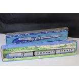 Boxed Dinky No 16 Silver Jubilee Train Set with inner display, play worn, tatty box with part
