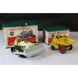 Two boxed Dinky Supertoys diecast models to include 561 Blaw Knox Bulldozer and 562 Dumper Truck,
