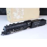 NorthWest Short Line Toby HO gauge ATSF 2-10-2 3859 brass locomotive & tender (Japan), painted,