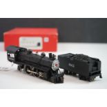 Boxed UP 4-4-2 Union Pacific HO gauge brass locomotive & tender, painted, made in Japan, model