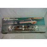 Boxed Hornby R693 High Speed Train set with locomotive, rolling stock and track