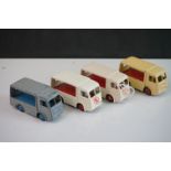 Four 30V NCB Electric Van diecast models, all variants, with some repainting and play wear