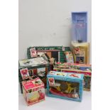 Seven boxed Pedigree Sindy items to include 44713 doll, Camping Buggy & Foldaway Tent, Armchair,