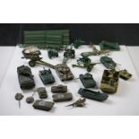 Collection of diecast & plastic military models to include Airfix, Corgi, Denzil Skinner, Dinky etc,
