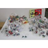 200 + Playworn Smurf figurines, to include Schleich, Peyo, Bully, etc, plus Windsurfer, Snail &