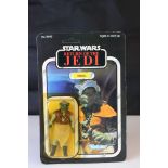 Star Wars - Carded Kenner Return of the Jedi Klaatu figure, unpunched, 65 back, discolouring to gd