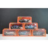 Sixed cased/boxed Slot it slot cars to include Audi R8C 1999 Le Mans SICA01e, Mercedes Sauber C9-